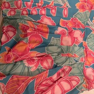 Floral Print skort in Blue and Pink